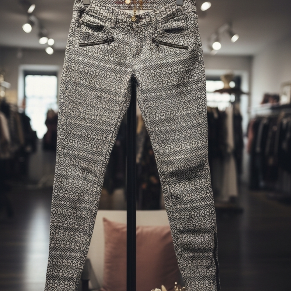 Vans Black and White Artfully Woven Geometric Trousers
